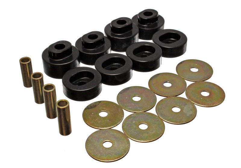 ES Body Mounts - Black - Energy Suspension 73-79 Chrysler RWD B-Body (Charger/GTX/Roadrunner/Superbee) Black Body Mount Set
