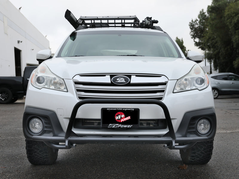 AFE Bumpers - aFe POWER 10-14 Subaru Outback H4 2.5L / H6 3.6L Terra Guard Bumper Front - Black