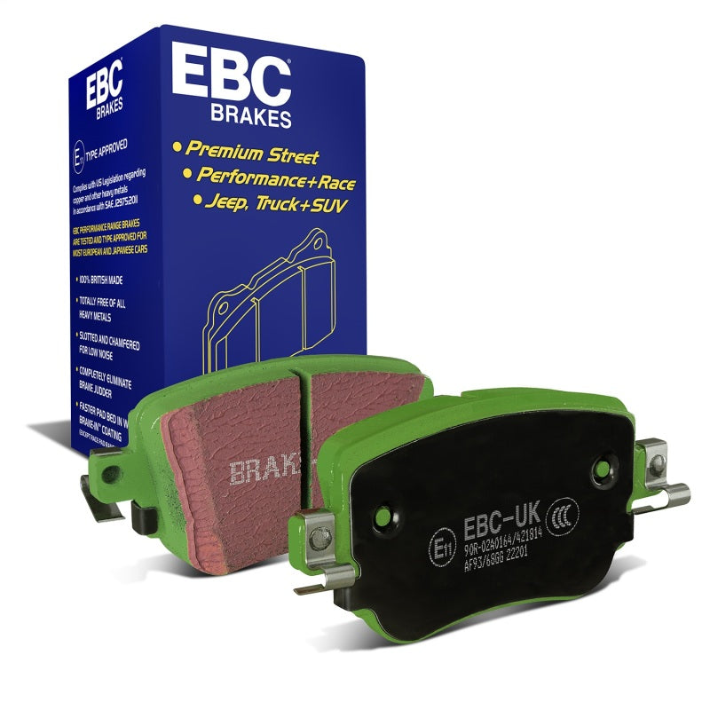 EBC Greenstuff Brake Pad Sets - EBC 15-21 Volkswagen GTi 2.0 Turbo Greenstuff Rear Brake Pads