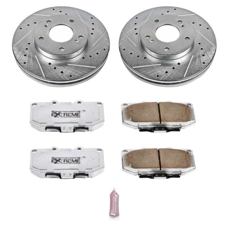 PSB Z26 Street Warrior Kit - Power Stop 89-96 Nissan 300ZX Front Z26 Street Warrior Brake Kit