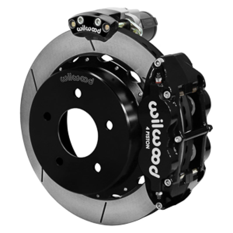 WIL Superlite Brake Kit - Wilwood 88-98 GM C1500 Superlite Rear Electronic Parking Brake Kit 14in Rotor 3.25in Offset - Blk