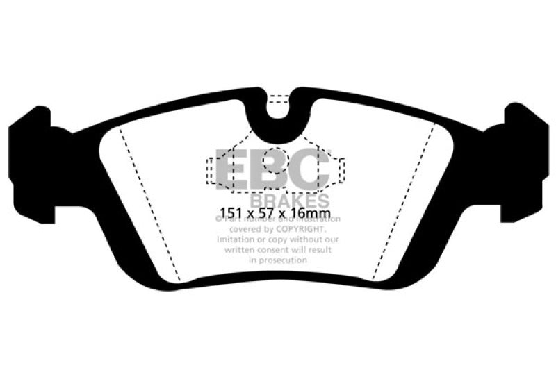 EBC Yellowstuff Brake Pad Sets - EBC 96-98 BMW Z3 1.9 Yellowstuff Front Brake Pads