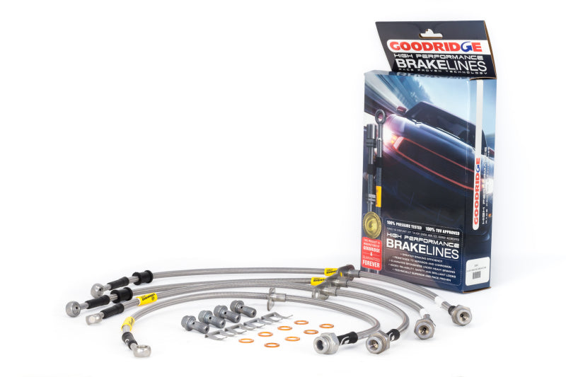 GR G-Stop Brake Line Kits - Goodridge 17-21 Honda Civic Hatchback Stainless Steel Brake Line Kit