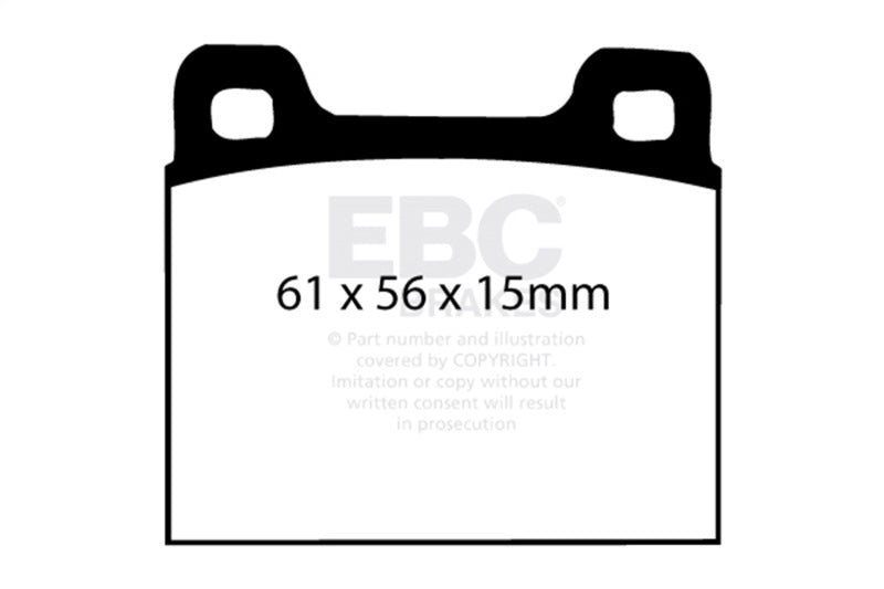 EBC Bluestuff Brake Pad Sets - EBC 64-69 Porsche 911 2.0 (M Caliper) (Solid front rotor) Bluestuff Front Brake Pads