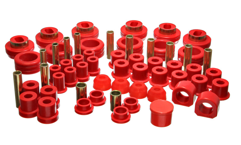 ES Hyper-Flex Sets - Red - Energy Suspension 81-87 Chevy/GMC 4WD (w/ Aftermarket Frt Springs) Red Hyper-flex Master Bushing Set