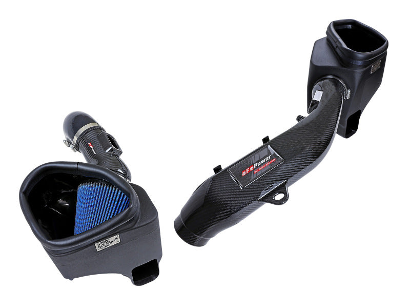 AFE Track Series Intake - aFe Track Series Stg 2 Carbon Fiber Intake w/Pro 5R Media 15-20 BMW M3/M4(F80/82/83) L6-3.0L(tt) S55