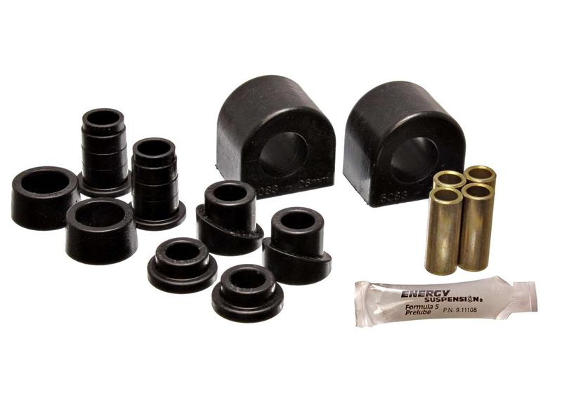 ES Sway Bar Bushings - Black - Energy Suspension 88-96 Chevy Corvette Black 24mm Front Sway Bar Bushing Set (End Links Inc)