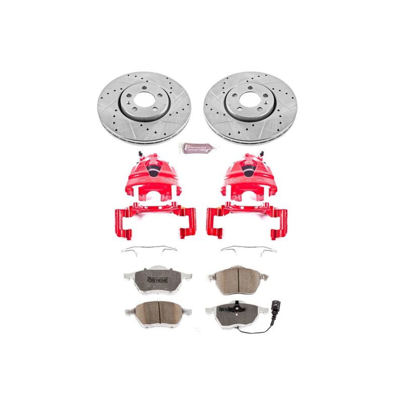 PSB Z26 Street Kit w/Cals - Power Stop 99-10 Volkswagen Beetle Front Z26 Street Warrior Brake Kit w/Calipers