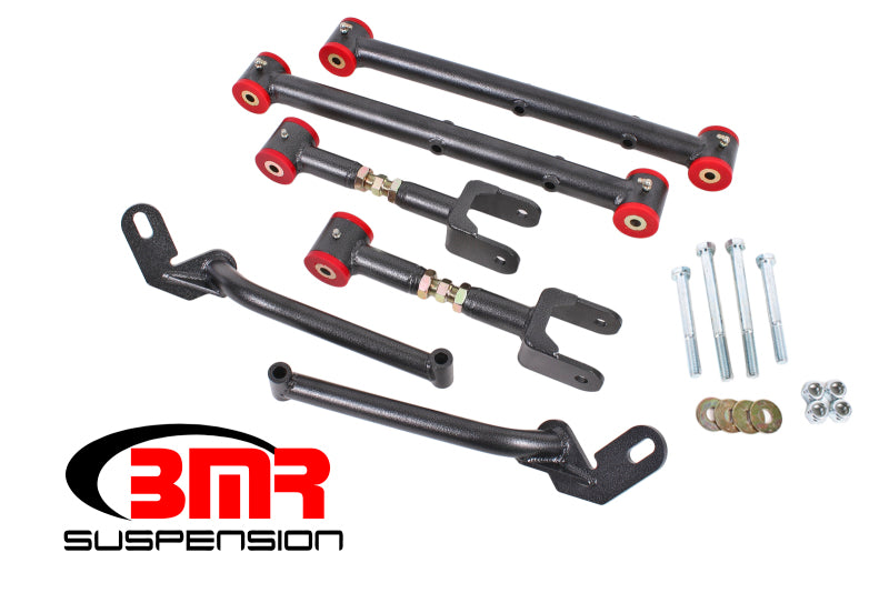 BMR Suspension Arm Kits - BMR 78-87 G-Body Adj. Rear Suspension Kit - Black Hammertone