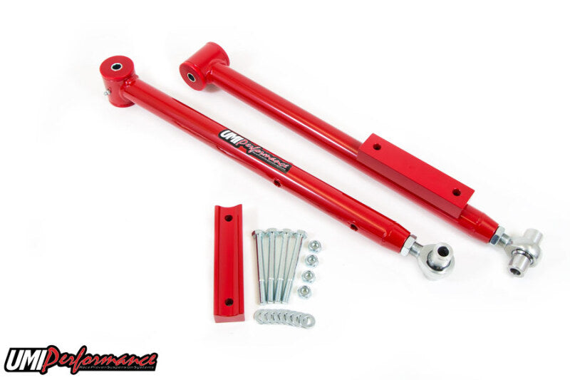 UMI Lower Control Arms - UMI Performance 91-96 Impala SS Adjustable Extended Length Lower Control Arms- Rod Ends