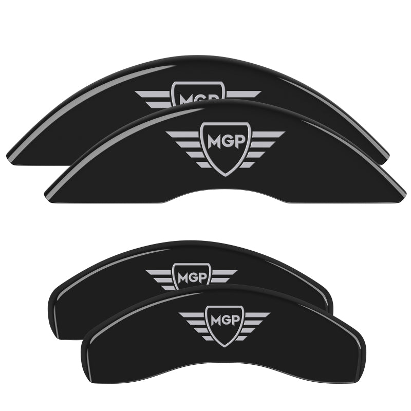 MGP Caliper Covers 4 Standard - MGP 4 Caliper Covers Engraved Front & Rear MGP Black finish silver ch