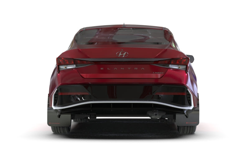 RAL UR Blk Flap/Rd Logo - Rally Armor 24-25 Hyundai Elantra Black Mud Flap Red Logo