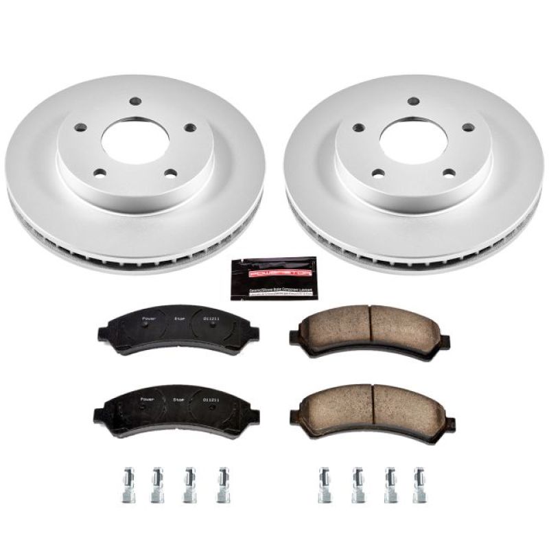 PSB Z17 Evolution Coated Kit - Power Stop 97-05 Chevrolet Blazer Front Z17 Evolution Geomet Coated Brake Kit