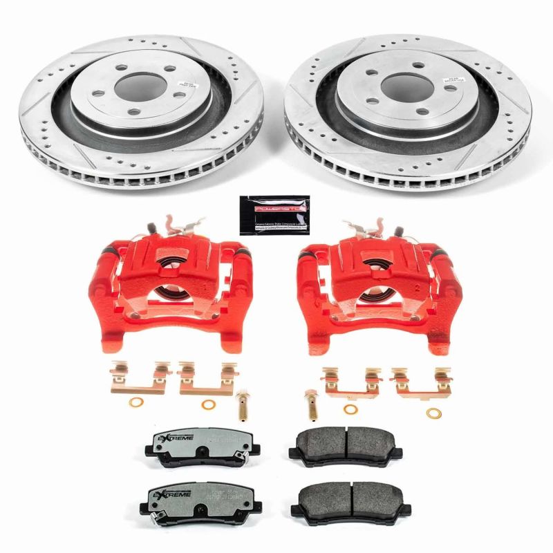 PSB Z26 Street Kit w/Cals - Power Stop 15-19 Ford Mustang Rear Z26 Street Warrior Brake Kit w/Calipers