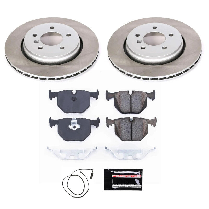 PSB Semi-Coated Rotor Kits - Power Stop 01-05 BMW 330xi Rear Semi-Coated Rotor Kit