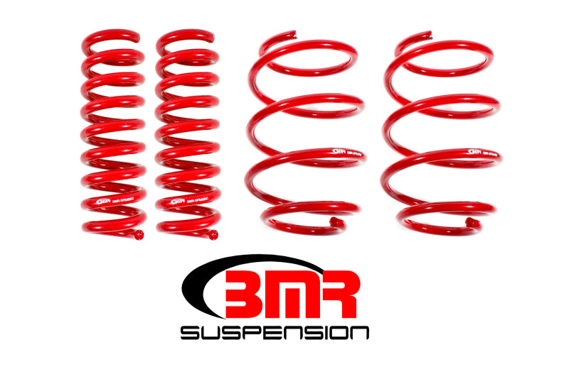 BMR Lowering Springs - BMR 16-17 6th Gen Camaro V8 Performance Version Lowering Springs (Set Of 4) - Red