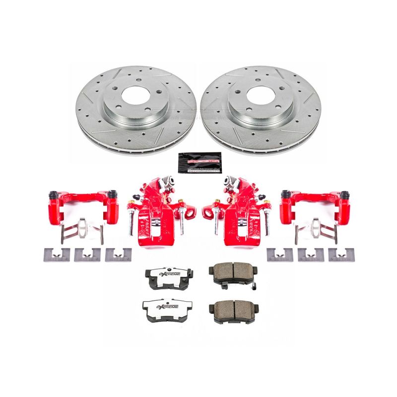 PSB Z26 Street Kit w/Cals - Power Stop 16-18 Acura ILX Rear Z26 Street Warrior Brake Kit w/Calipers