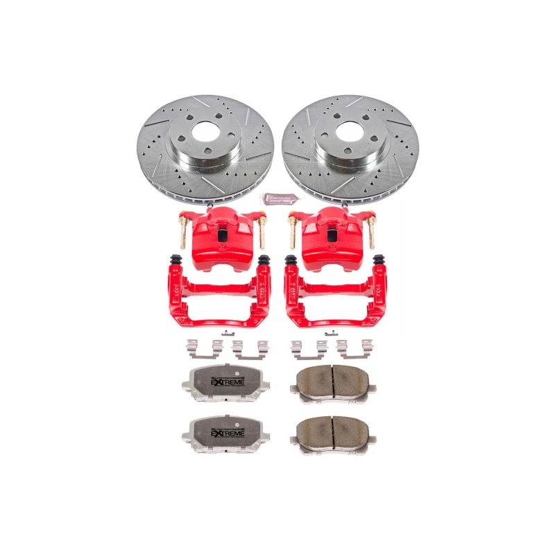 PSB Z26 Street Kit w/Cals - Power Stop 03-08 Pontiac Vibe Front Z26 Street Warrior Brake Kit w/Calipers