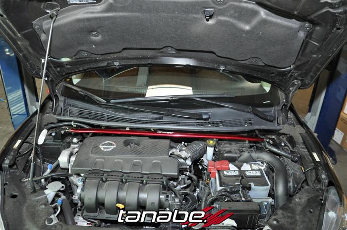TAN Strut Tower Bars - Front - Tanabe Sustec Front Strut Tower Bar 13 Nissan Sentra