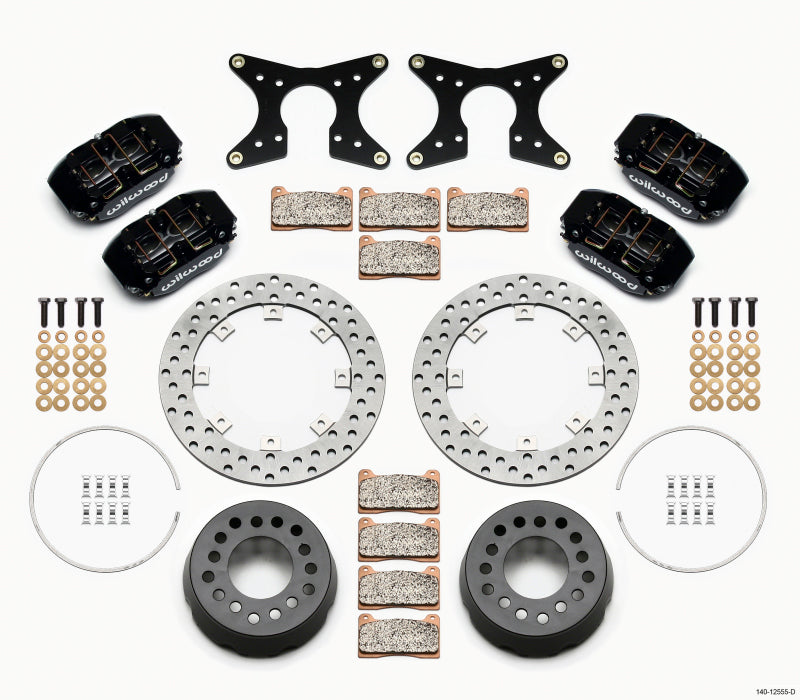 WIL Dynapro Brake Kit - Wilwood Dynapro Lug Mount Dual Rear Dynamic Kit SA Drilled M-W/Lamb Ends 1/2in Studs
