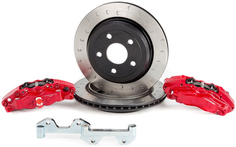ALC Rear Brake Kits - Alcon 2007+ Jeep JK-JL 330x22mm Rotors 4-Piston Calipers Rear Brake Kit (Includes Brake Lines) - Red