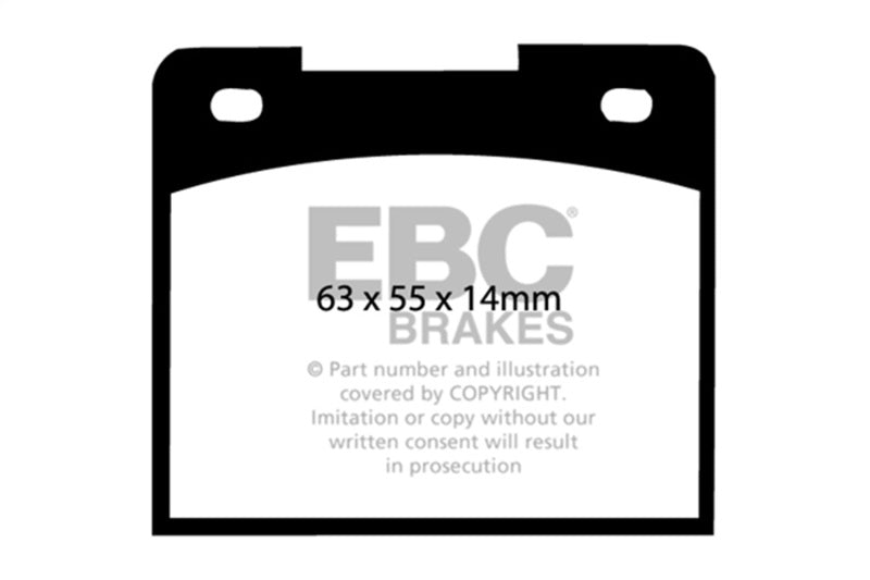 EBC Redstuff Brake Pad Sets - EBC 66-68 Volvo 140 1.8 Redstuff Rear Brake Pads