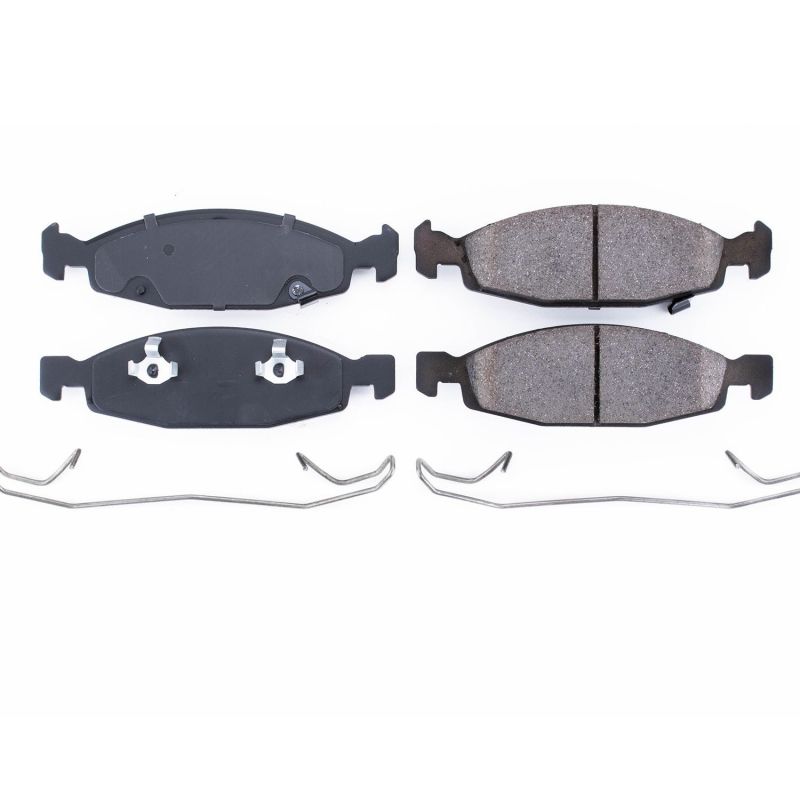 PSB Z17 Evolution Brake Pads - Power Stop 99-03 Jeep Grand Cherokee Front Z17 Evolution Ceramic Brake Pads w/Hardware