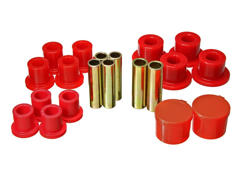 ES Leaf Spring Pads - Red - Energy Suspension 98-11 Ford Ranger 2/4WD Rear Leaf Spring Bushing Set - Red