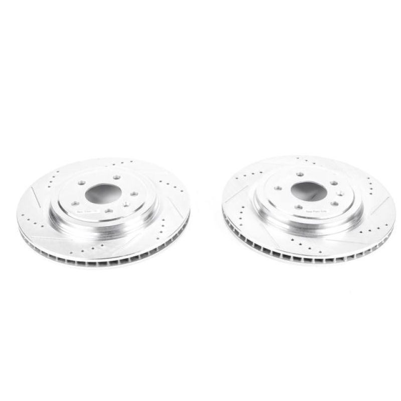 PSB Evolution Drill/Slot Rotor - Power Stop 14-19 Chevrolet Corvette Rear Evolution Drilled & Slotted Rotors - Pair