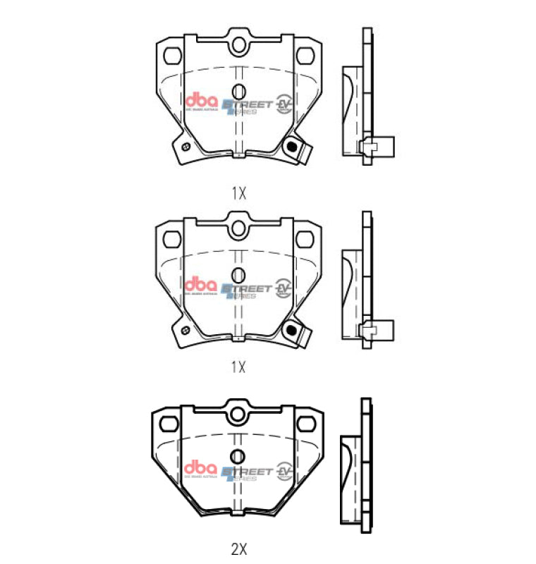 DBA Street Series Brake Pads - DBA 03-08 Pontiac Vibe FWD Rear SSEV Street Series Brake Pads