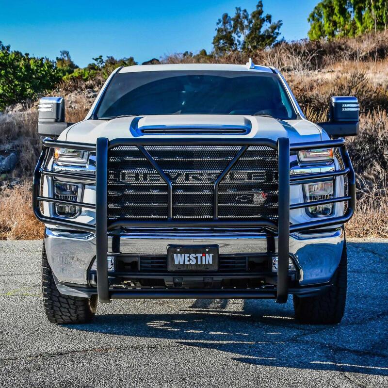 WES HDX Grille Guards - Westin 2020 Chevrolet Silverado 2500/3500 HDX Grille Guard - Black