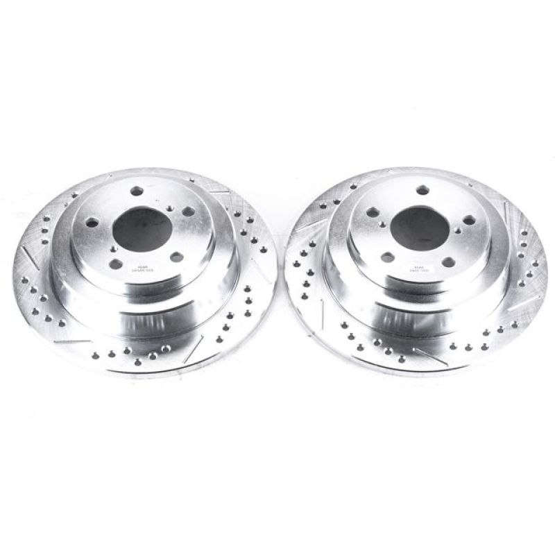 PSB Evolution Drill/Slot Rotor - Power Stop 05-06 Saab 9-2X Rear Evolution Drilled & Slotted Rotors - Pair