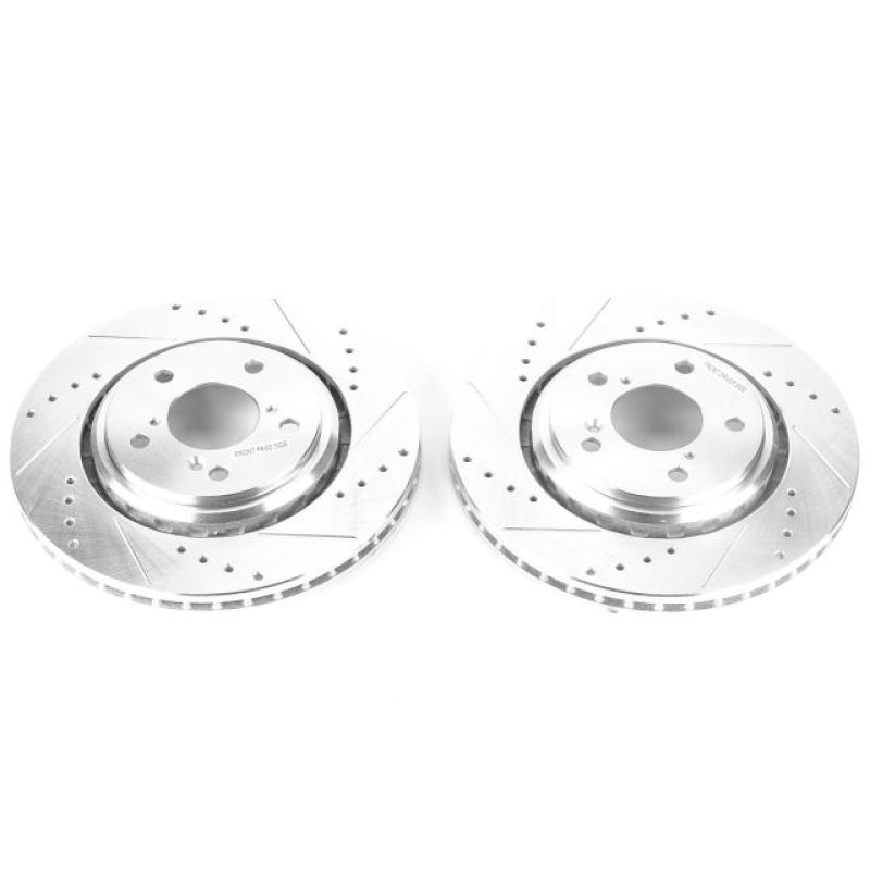 PSB Evolution Drill/Slot Rotor - Power Stop 17-19 Acura MDX Front Evolution Drilled & Slotted Rotors - Pair
