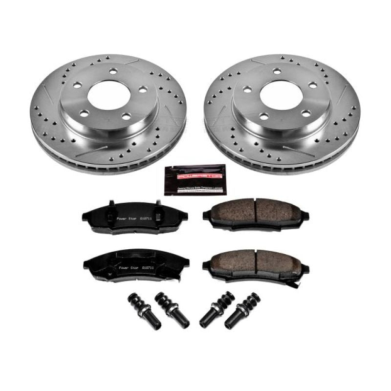 PSB Z23 Evolution Kit - Power Stop 87-94 Oldsmobile Cutlass Cruiser Front Z23 Evolution Sport Brake Kit