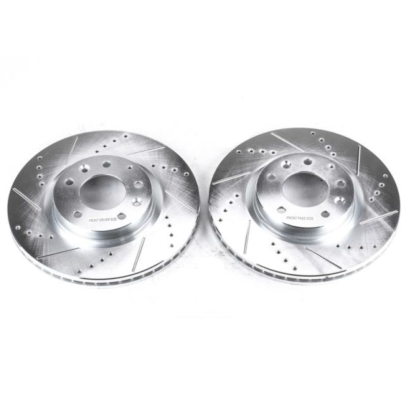 PSB Evolution Drill/Slot Rotor - Power Stop 04-08 Mazda RX-8 Front Evolution Drilled & Slotted Rotors - Pair