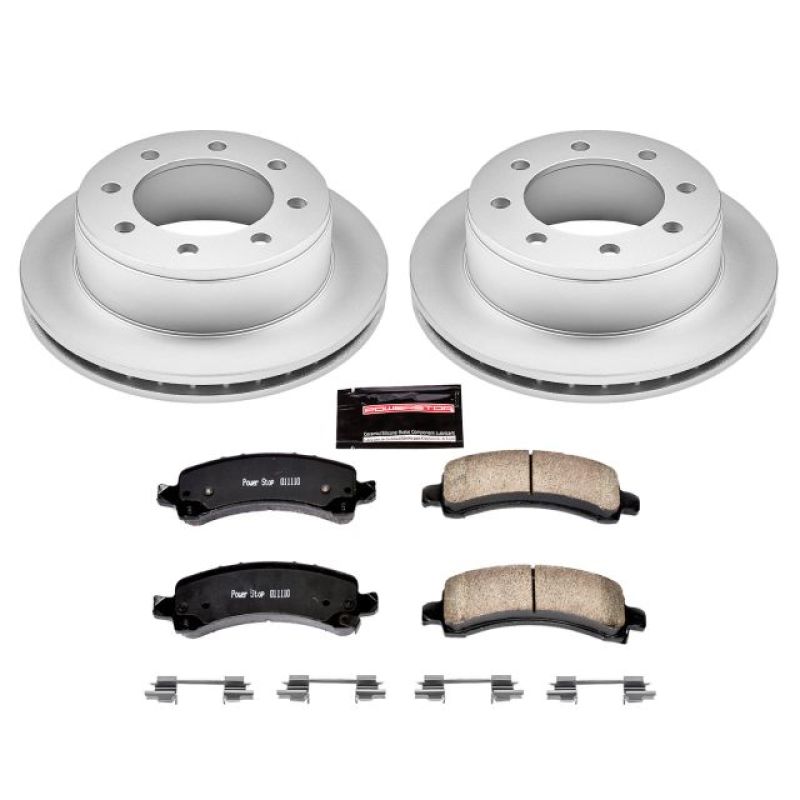 PSB Z17 Evolution Coated Kit - Power Stop 06-17 Chevrolet Express 2500 Rear Z17 Evolution Geomet Coated Brake Kit