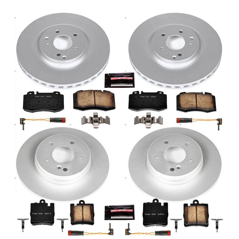 PSB Z23 Evolution Coated Kit - Power Stop 2004 Mercedes-Benz C230 Front & Rear Z23 Coated Brake Kit