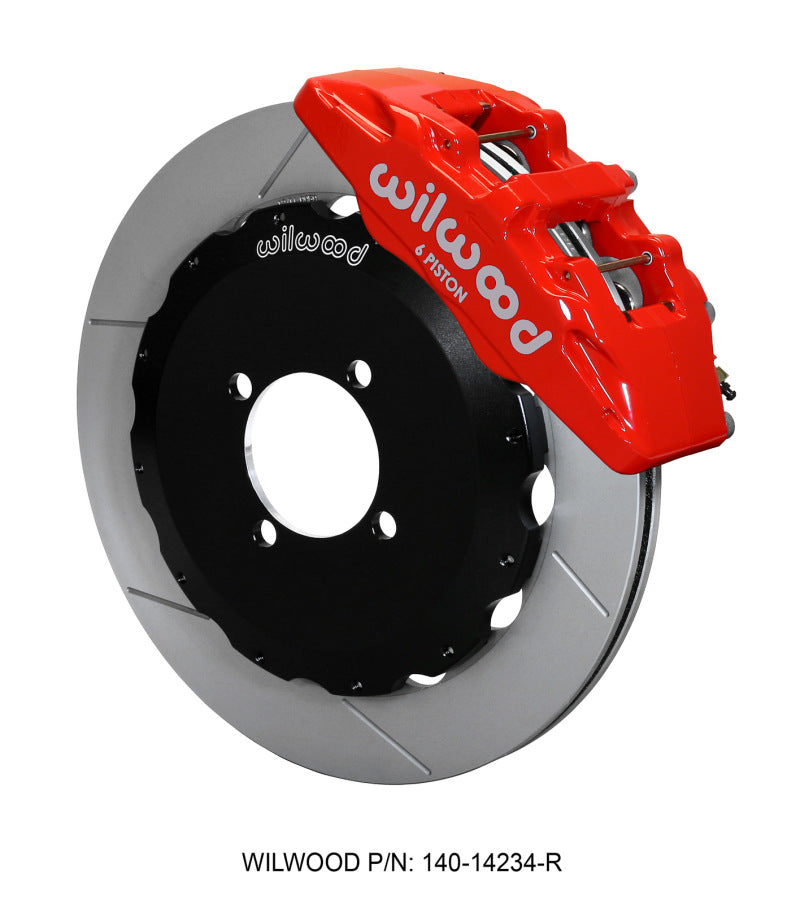 WIL Dynapro Brake Kit - Wilwood Dynapro 6 Front Hat Kit 12.88in Red 2016-Up Mazda MX5 Miata w/ Lines