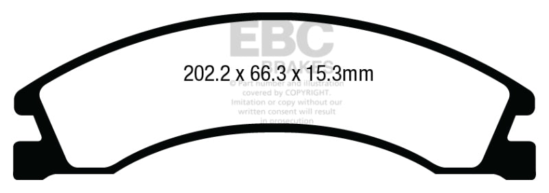 EBC Yellowstuff Brake Pad Sets - EBC 08+ Ford Econoline E150 4.6 Yellowstuff Rear Brake Pads