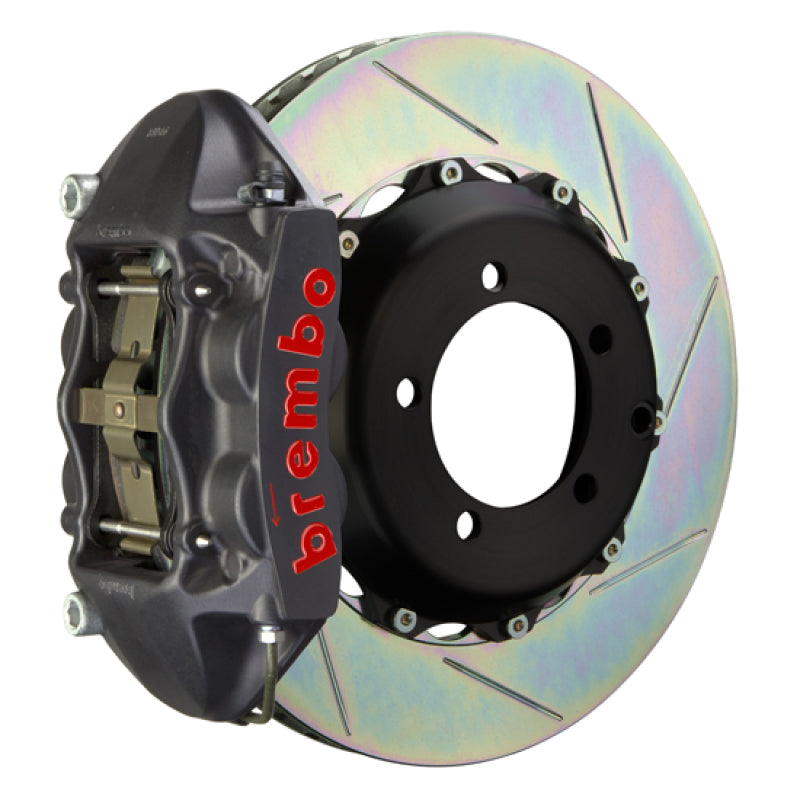 BRB Big Brake Kits - Brembo 99-07 Evo VI/VII/VIII/IXRear GTS BBK 4 Piston Cast 328x28 2pc Rotor Slotted Type1-Black HA