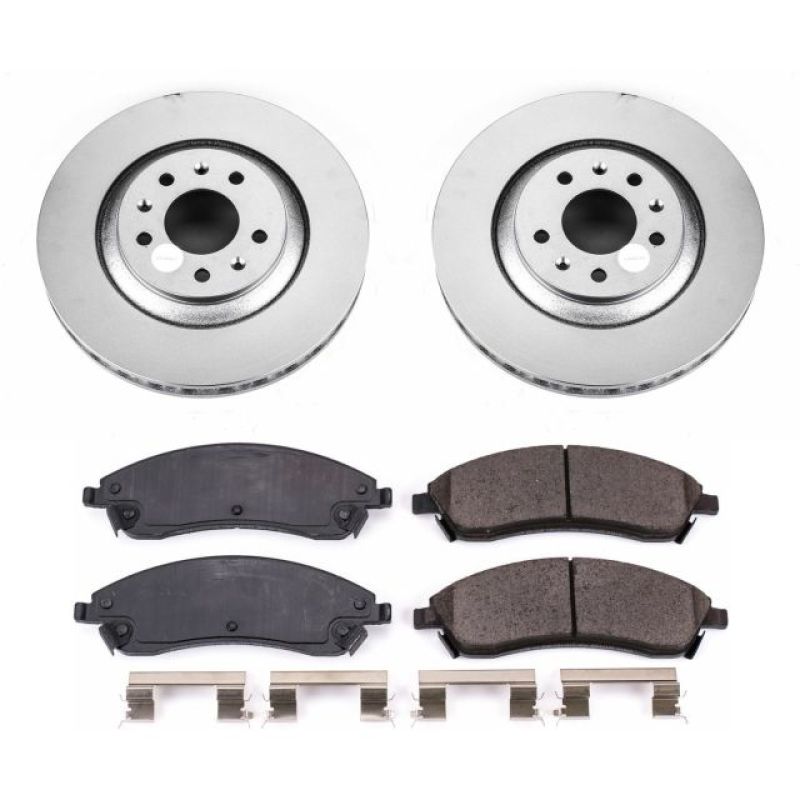 PSB Z17 Evolution Coated Kit - Power Stop 06-07 Cadillac CTS Front Z17 Evolution Geomet Coated Brake Kit