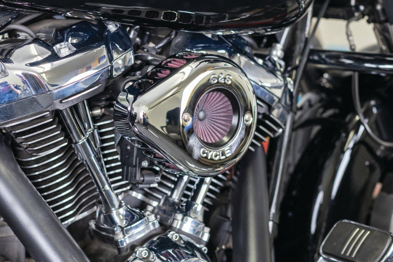 SSC Air Stinger Kits - S&S Cycle 2017+ M8 Models Stealth Air Stinger Kit w/ Chrome Teardrop