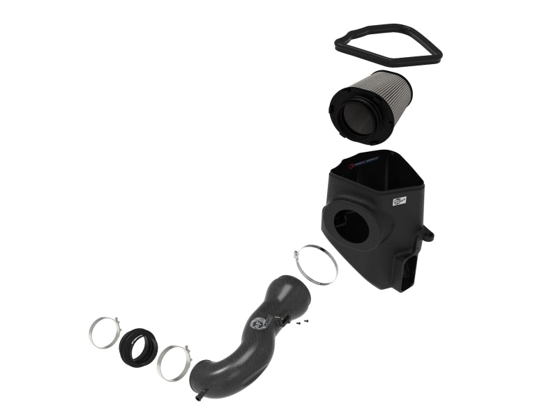 AFE Track Series Intake - aFe 19-21 GM Trucks 5.3L/6.2L Track Series Carbon Fiber Cold Air Intake System W/ Pro Dry S Filters
