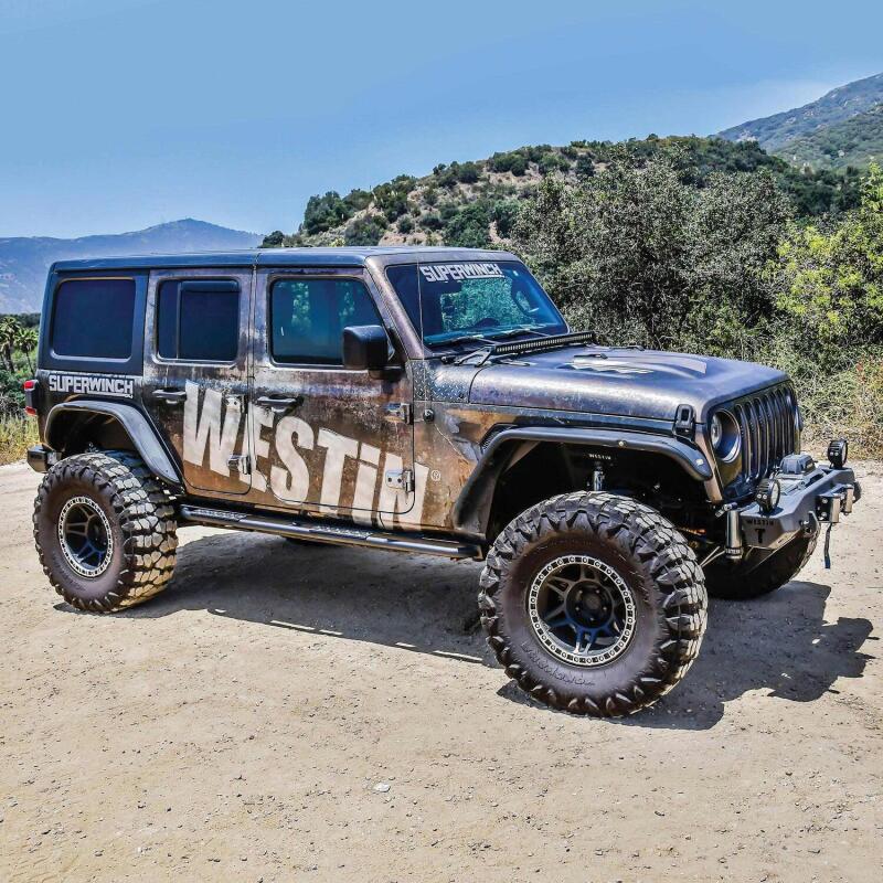 WES XTS Rock Sliders - Westin 18-23 Jeep Wrangler JL Unlimited 4dr Rock Slider - Textured Black