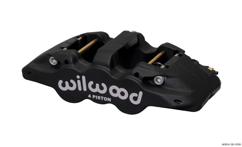 WIL Aero Caliper - Wilwood Caliper-Aero4 - Black Anodize 1.12/1.12in Pistons 1.25in Disc