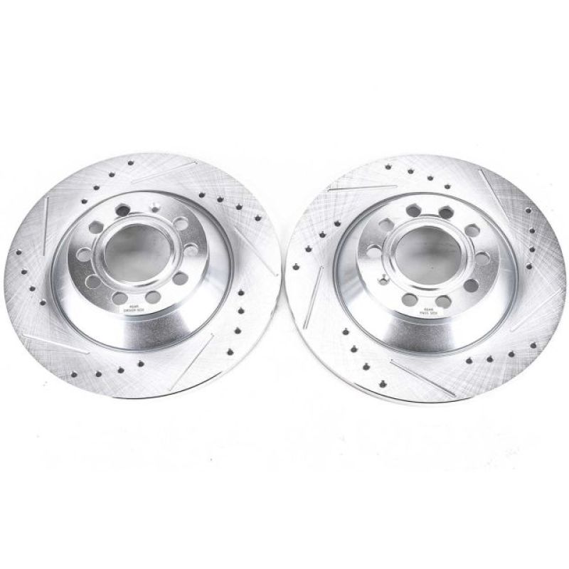 PSB Evolution Drill/Slot Rotor - Power Stop 05-11 Audi A6 Rear Evolution Drilled & Slotted Rotors - Pair