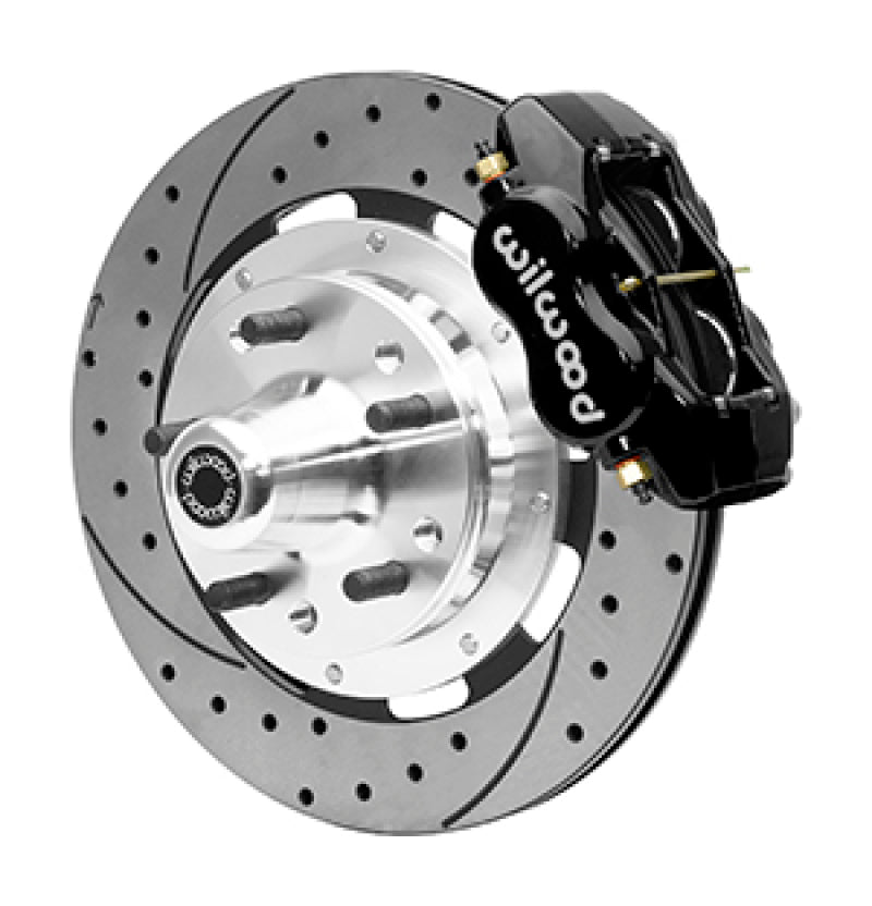 WIL Dynalite Brake Kit - Wilwood 55-57 Chevrolet Bel Air Forged Dynalite Front Big Brake Kit - Black