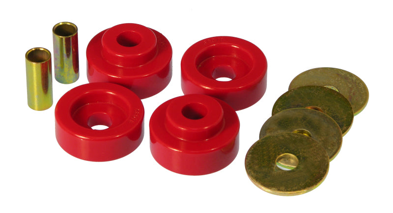 PRO Body/Subframe Bush - Red - Prothane 73-79 Chrysler B-Body Torsion Bar X-Member Mount - Red