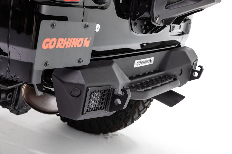 GOR Rockline Bumper - Go Rhino 18-20 Jeep Wrangler JL/JLU Rockline Rear Stubby Bumper