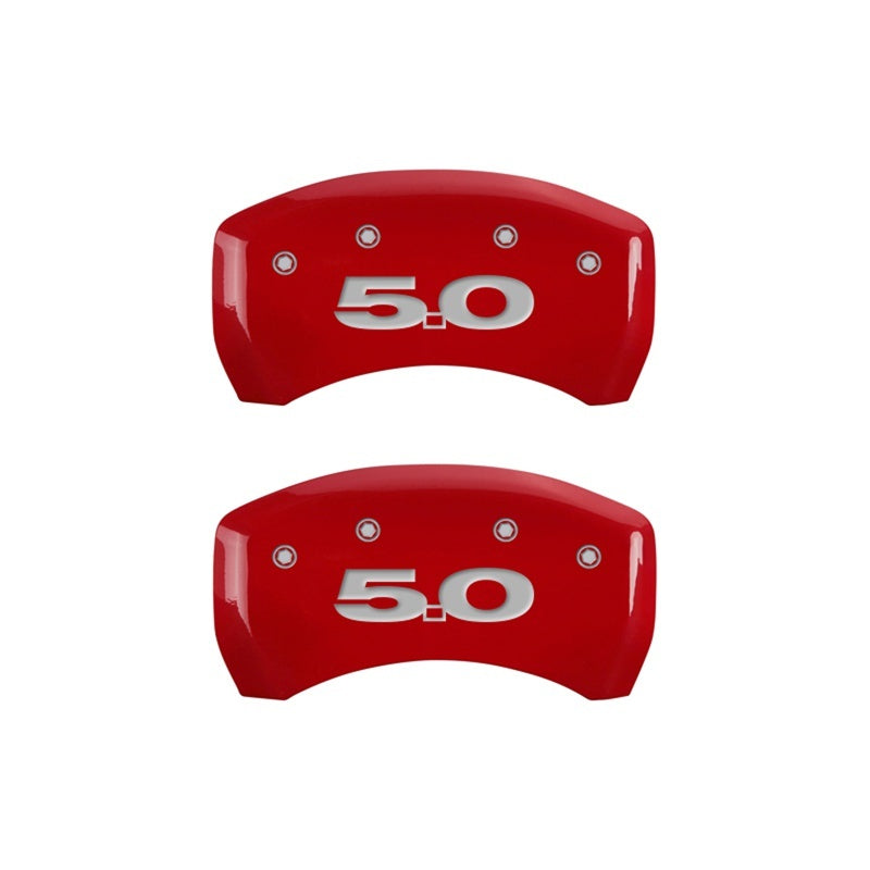 MGP Caliper Covers 2 Logo - MGP Rear set 2 Caliper Covers Engraved Rear 50 Red finish silver ch